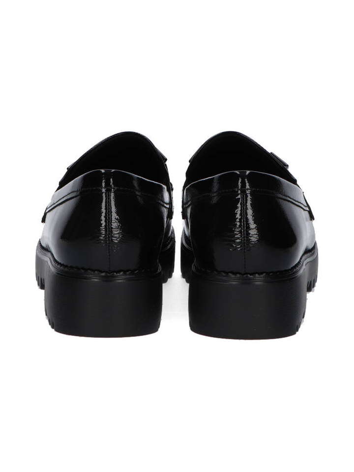 Zwarte mocassins in lakleder Gabor