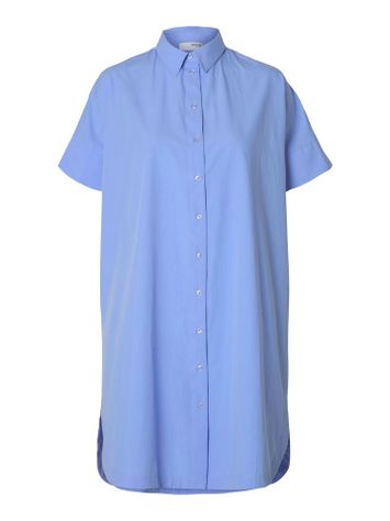 Licht blauw oversized hemd jurk Selected 
