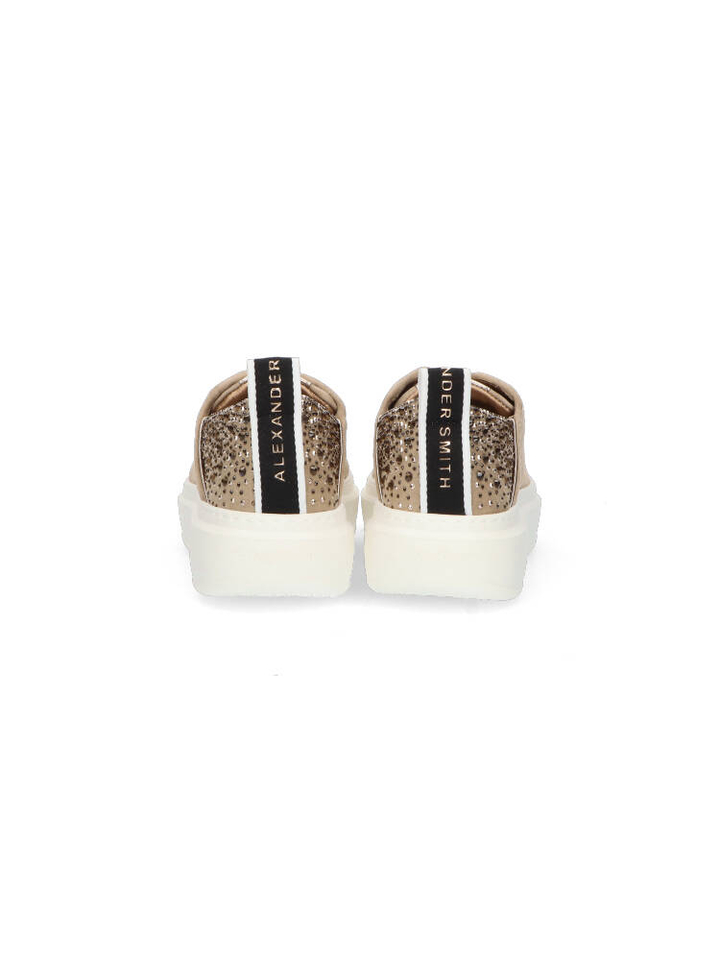 Beige sneakers met strass detail Alexander Smith
