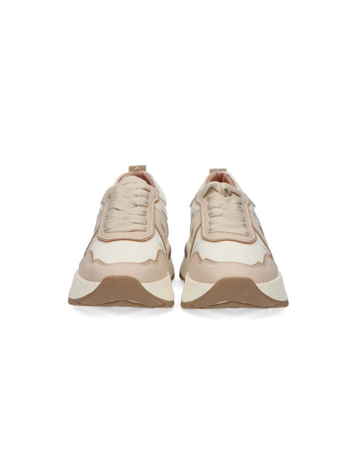 Ecru lage sneakers met taupe kleurige details Alexander Smith