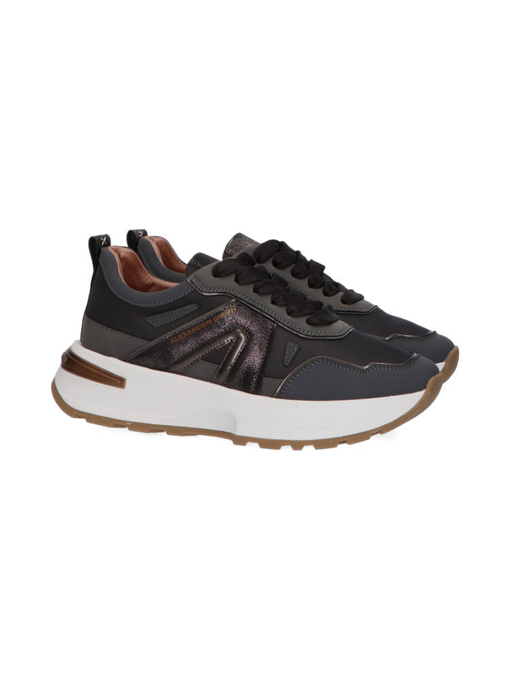 Donkergrijze lage sneakers Alexander Smith
