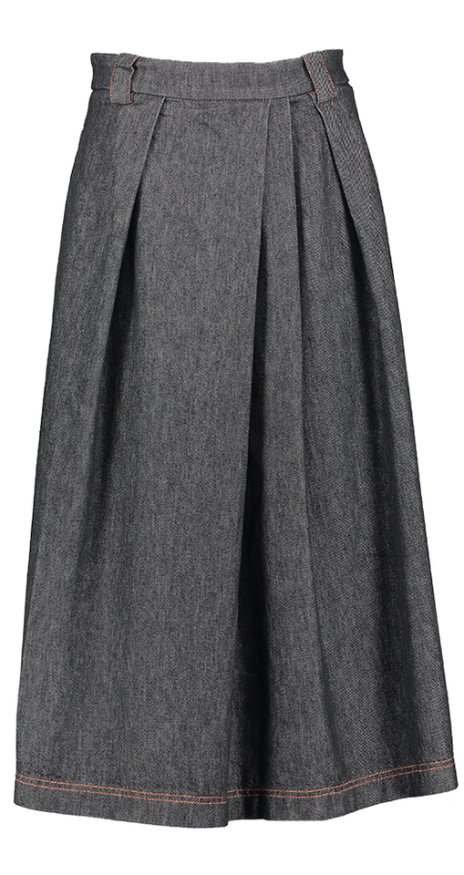 Denim halflange rok Niu