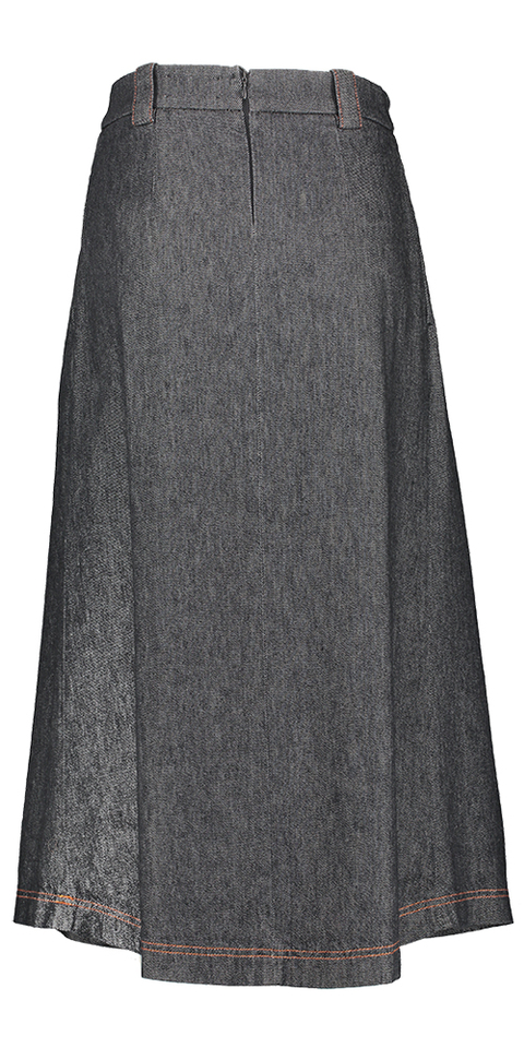 Denim halflange rok Niu