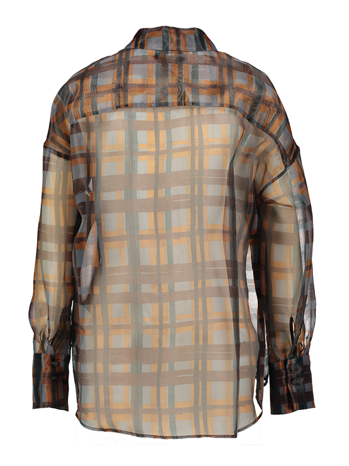 Doorzichtige bloe met ruit morief Niu 