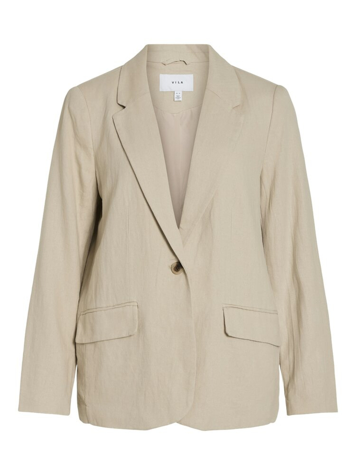 Beige blazer met knoopsluiting Vijolanda Vila