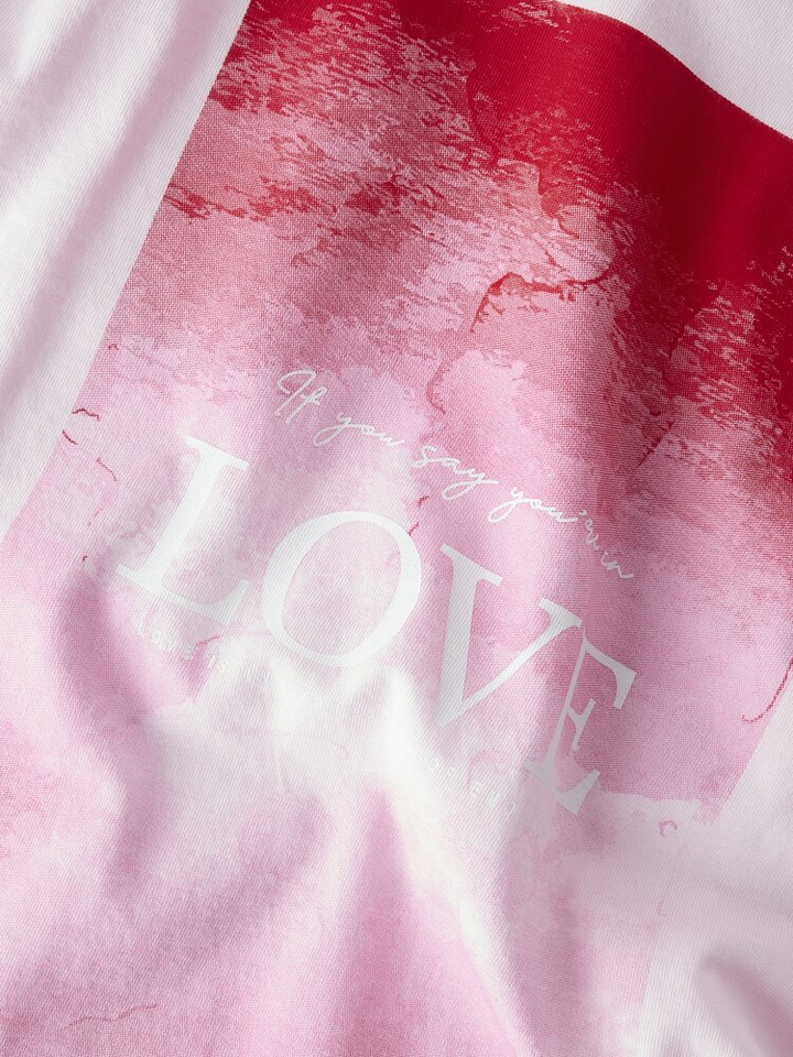 Lichtroze katoenen t-shirt met ronde hals en korte mouwen Name It