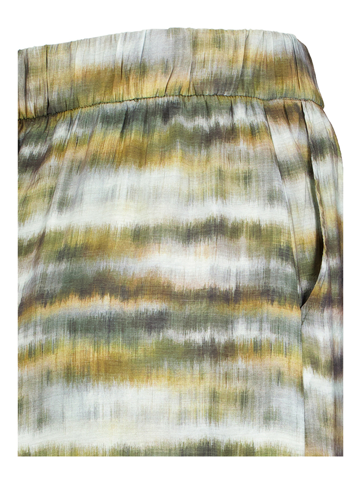 Groene multicolor wijdvallende broek Irmelin Peppercorn