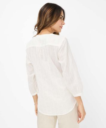 Witte bloes met streep detail Brax 