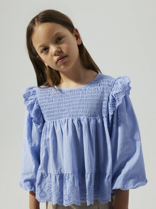 Lichtblauwe kanten T-shirt Name It