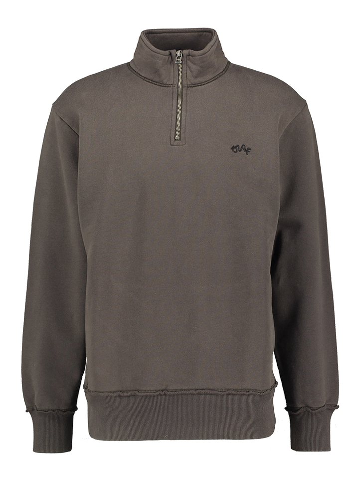 Bruine trui met opstaande kraag Olaf 