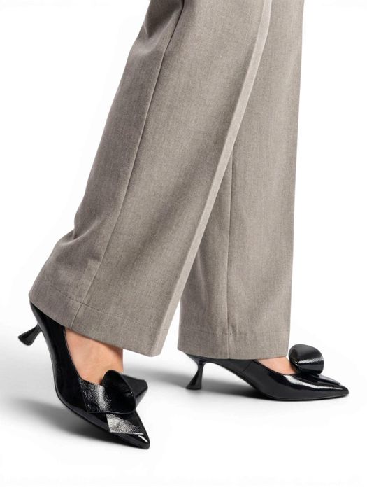 Nappalak blauwe pumps met strik Natan