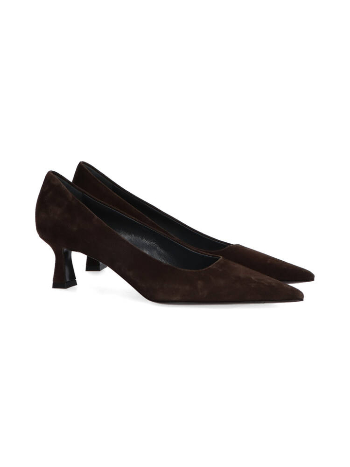 Bruine suede pumps Natan 
