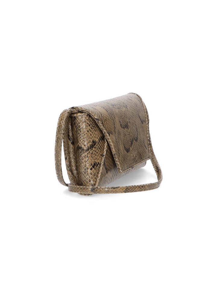Bruine handtas in slangenprint Natan 