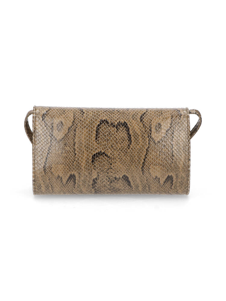 Bruine handtas in slangenprint Natan 