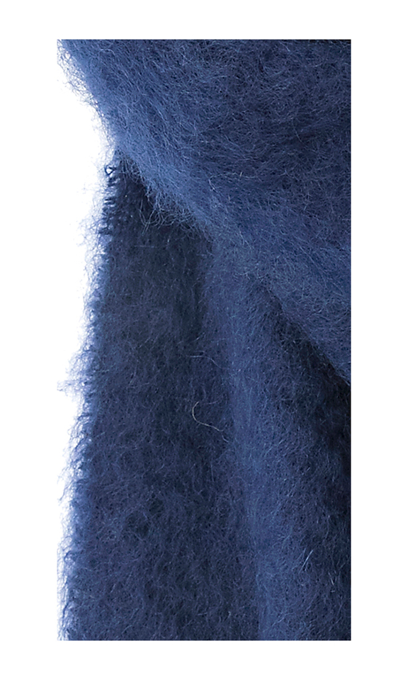 Blauwe sjaal Mohair Mohata 814 Ezcaray