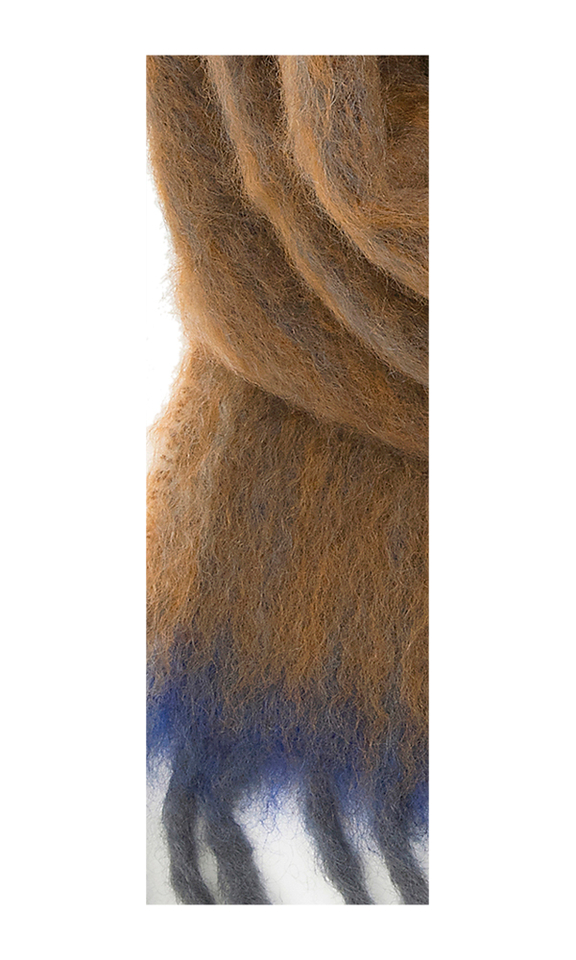 Bruine sjaal met blauwe accenten Twist 814 Ezcaray 