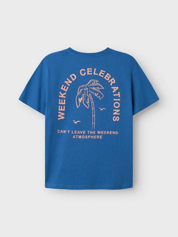 Blauwe t-shirt met opdruk Name It 