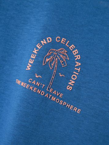 Blauwe t-shirt met opdruk Name It 