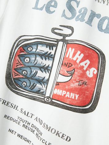 Witte t-shirt met opdruk Name It 