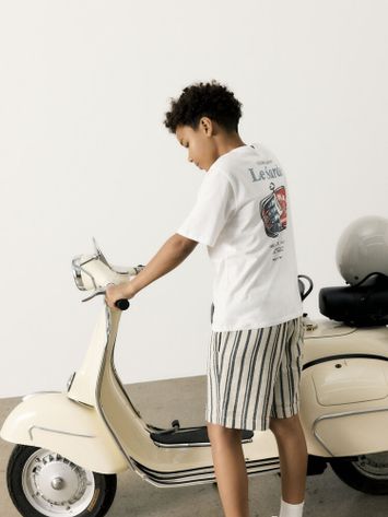 Witte t-shirt met opdruk Name It 