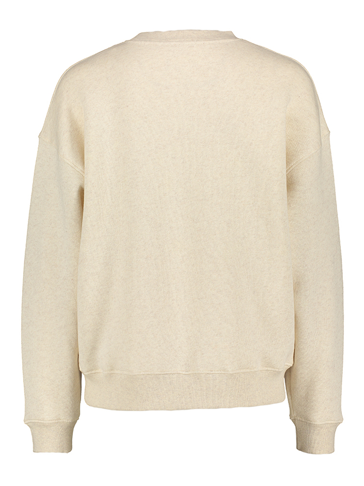 Beige katoenen sweater met donkerbruine opdruk Fenja BA&SH