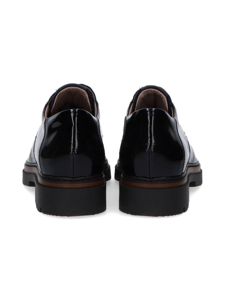 Blauwe glanzende moccasin DL Sport