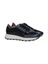 Donkerblauwe sneakers met suède en glanzende details DL Sport