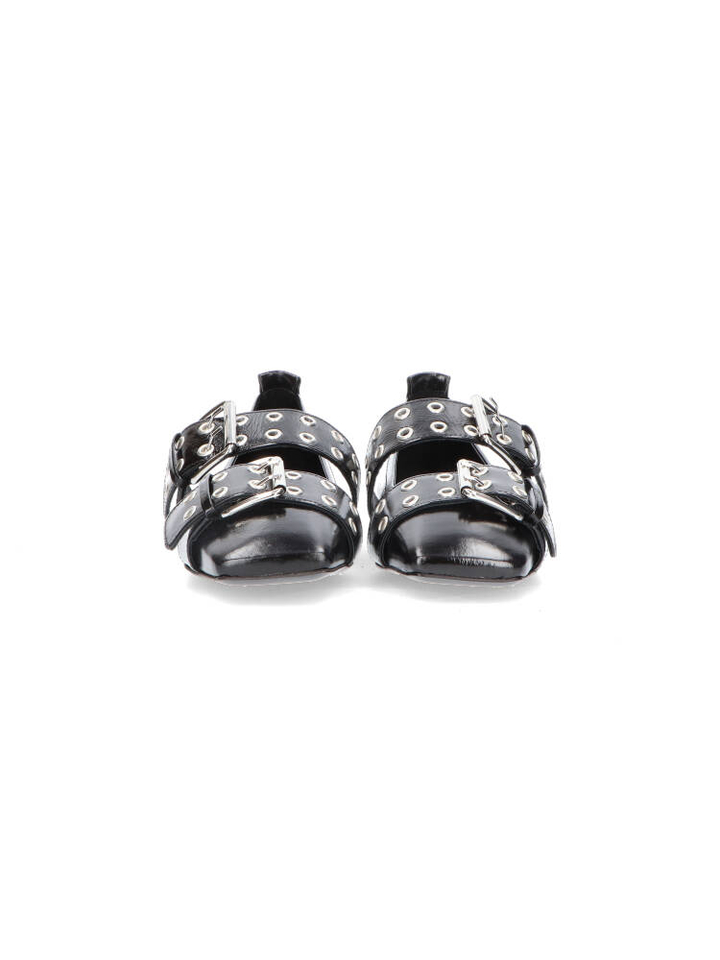 Zwarte ballerina's met studs Kennel +Schmenger