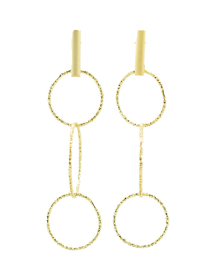 Gouden 3 cirkel oorbellen Flo 