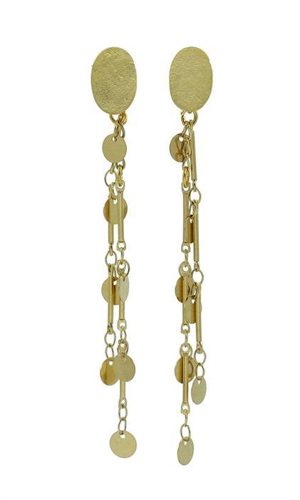 Gouden slinger oorbellen Flo