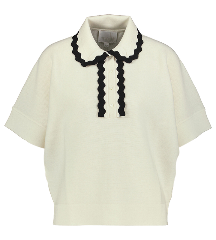 Beige polo met zwart detail Duc Molli