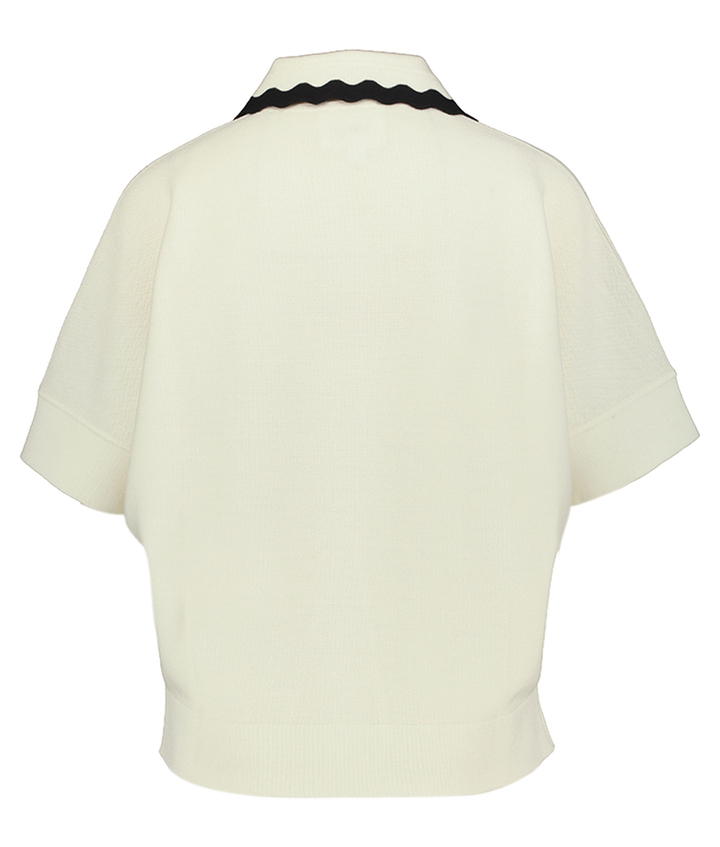 Beige polo met zwart detail Duc Molli