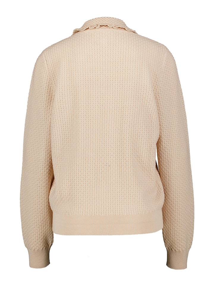 Beige trui met ruffle detail Molli Dune