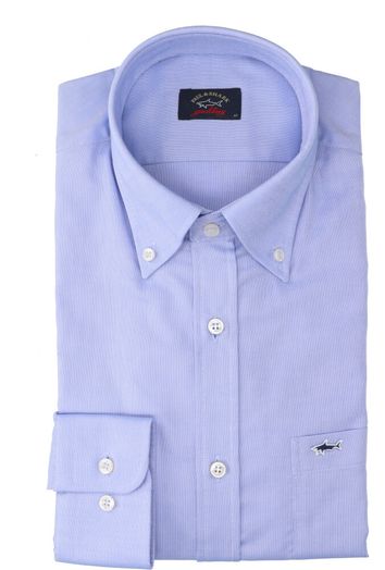 Blauw katoenen hemd regular fit met lange mouwen Paul & Shark