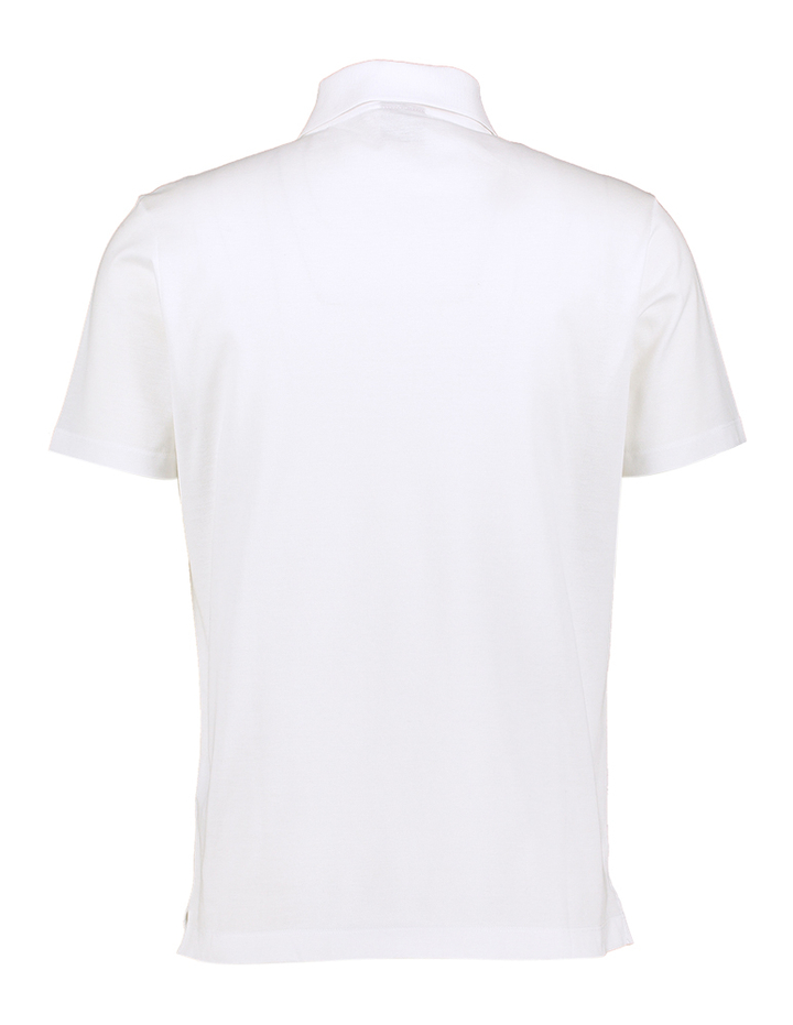 Witte polo met zwart logo Paul & Shark 
