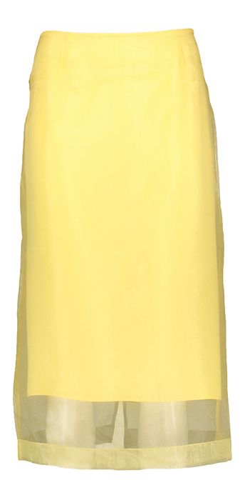 Gele halflange rok met voile Bruce Les Soeurs