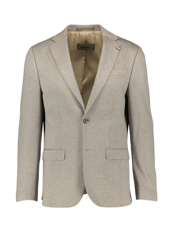 Beige blazer met klein motief Benvenuto 