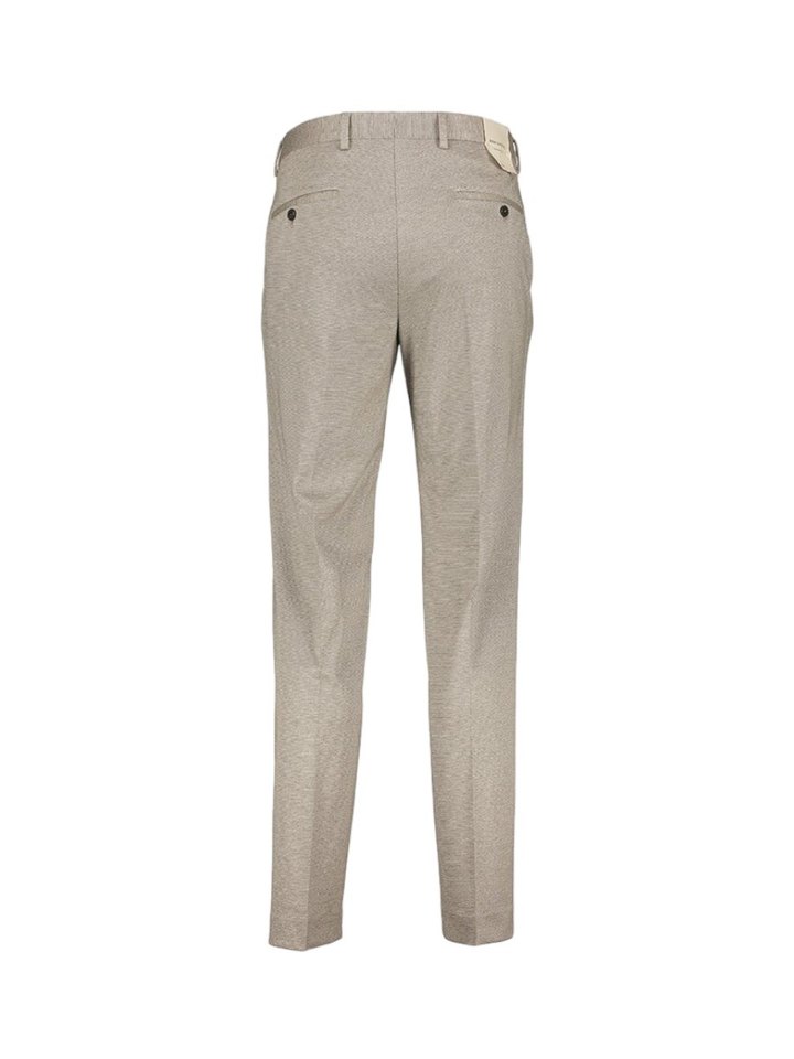 Beige kostuumbroek met klein motief Benvenuto 