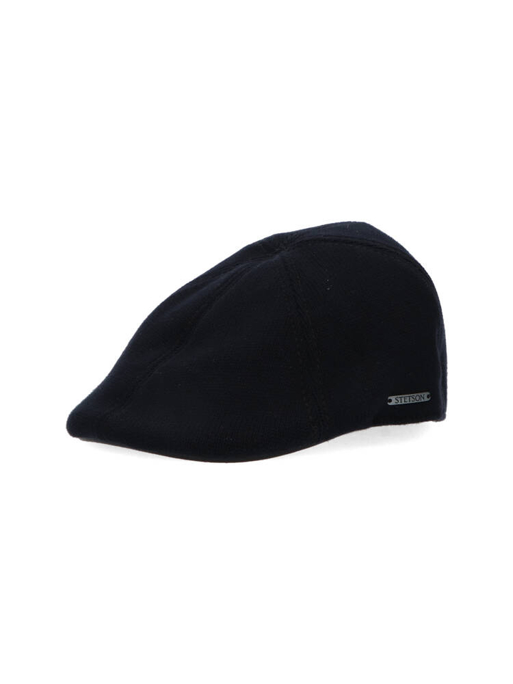 Zwarte katoenen pet Texas Cotton Knit Stetson