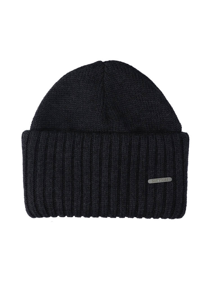 Grey melange beanie merino 