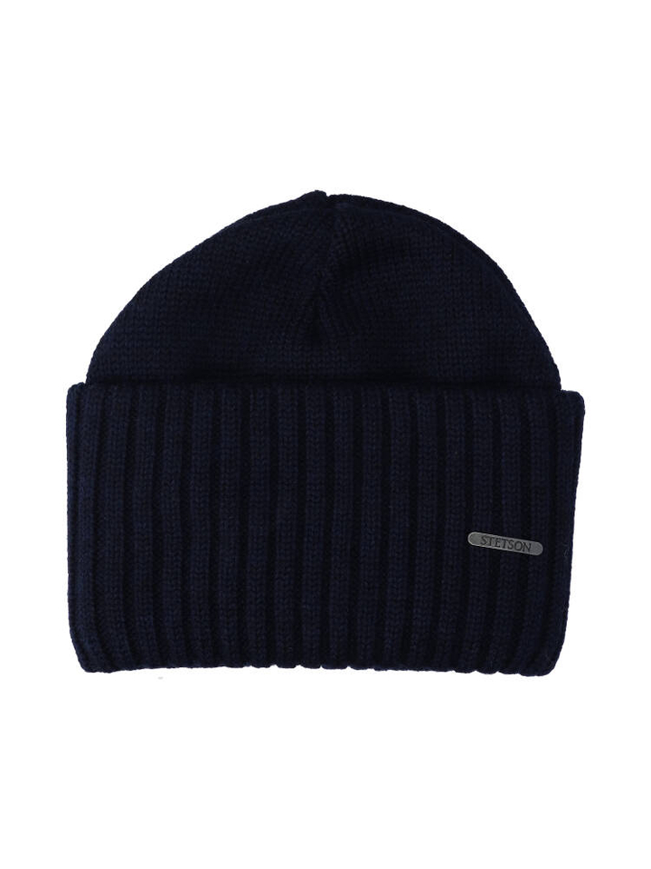 Navy beanie merino Stetson 