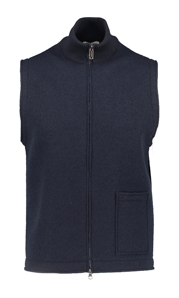Donkerblauwe mouwloze gilet Zipper Phil Petter 