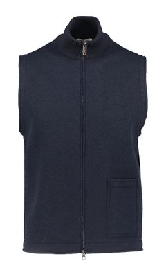Donkerblauwe mouwloze gilet Zipper Phil Petter