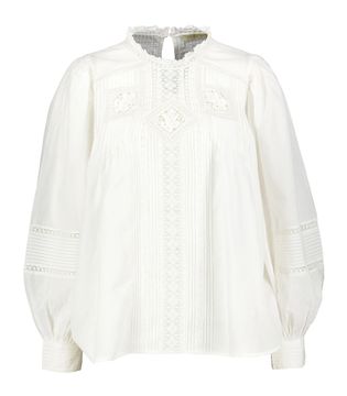 Vanessa Bruno Witte katoenen bloes met broderie detail Calin