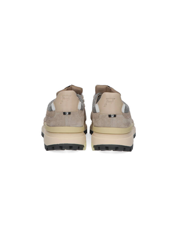 Grijze en beige lage sneakers Floris Van Bommel