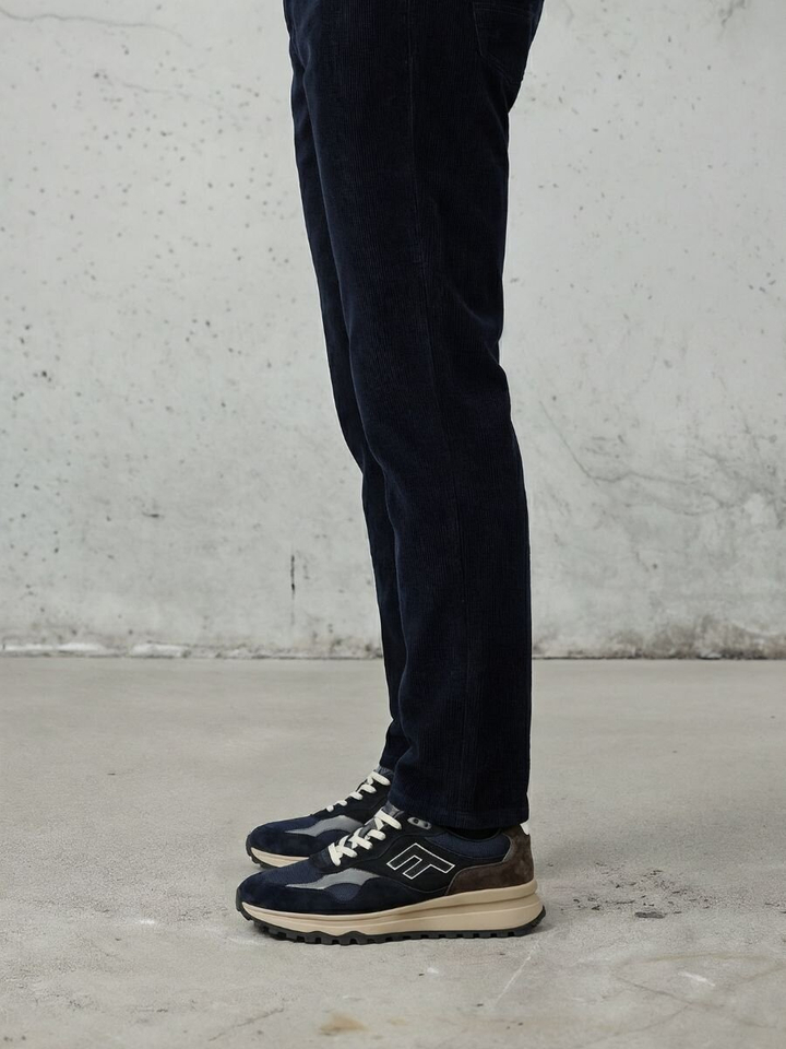 Donkerblauwe lage sneakers Floris Van Bommel