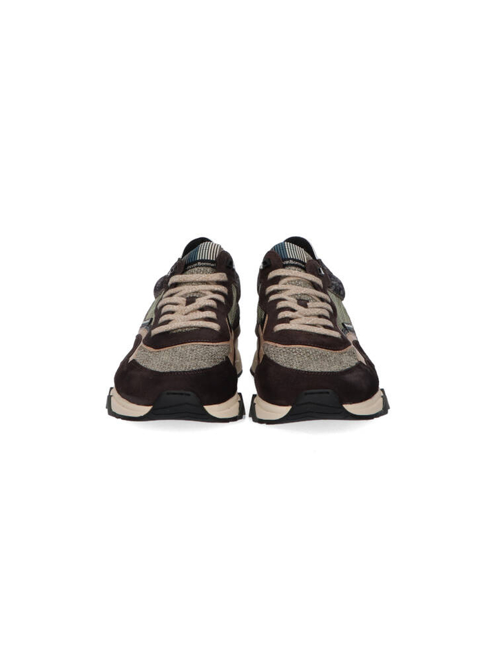 Blauwkleurige lage sneakers in verschillende prints Zager Floris Van Bommel