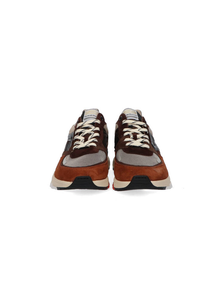 Oranje lage sneakers De Treener Floris Van Bommel 