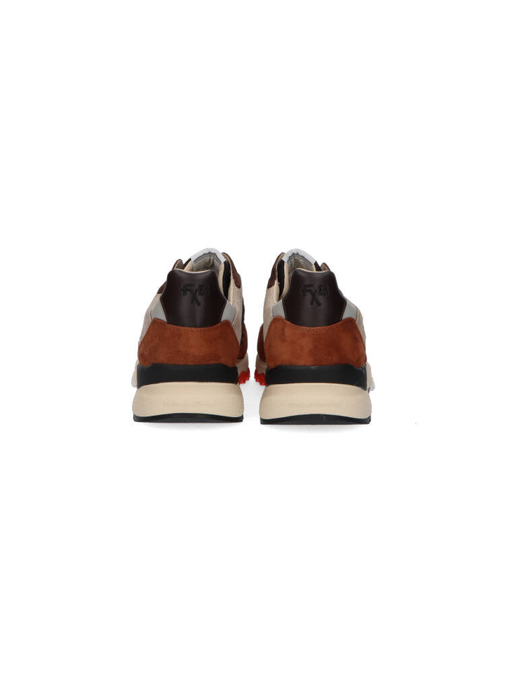 Oranje lage sneakers De Treener Floris Van Bommel 