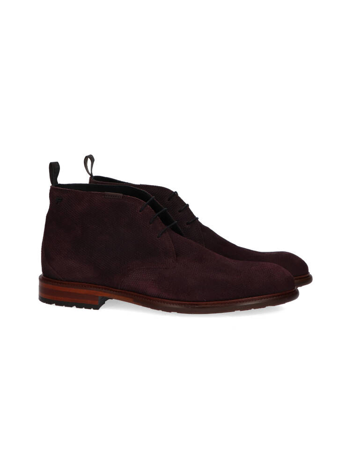 Donkerbruine hoge veterschoenen Floris Van Bommel